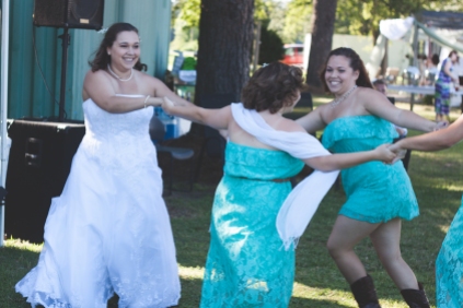 the bridesmaids had a dance planned!